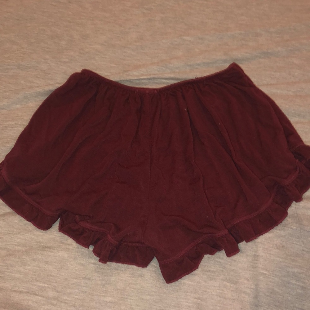 Brandy Melville soft maroon shorts
